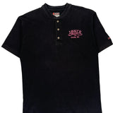 Dickies Collarless Shirt - Large Black Cotton