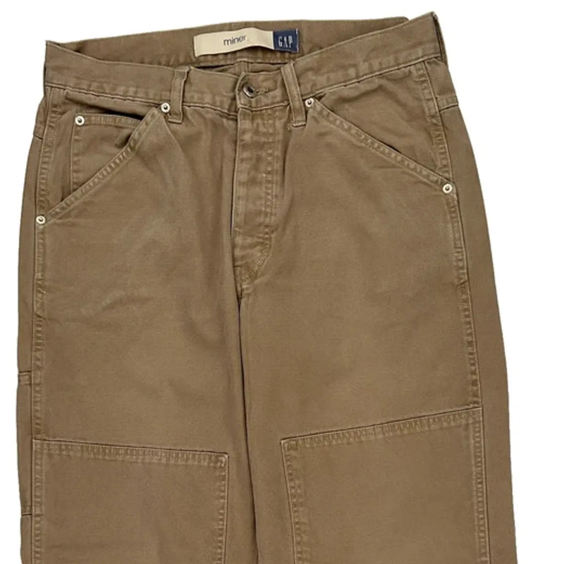 Gap Double Knee Carpenter Trousers - 32W 29L Brown Cotton