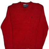 Polo By Ralph Lauren Sweater - Large Red Cotton