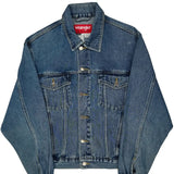 Wrangler Denim Jacket - Small Blue Cotton