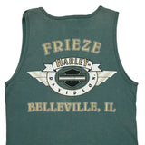 Belleville, Il Harley Davidson Graphic Tank Top - Medium Green Cotton
