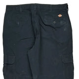 Dickies Cargo Trousers - 37W 32L Black Cotton