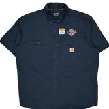 Factory Team Carhartt Short Sleeve Shirt - 2XL Navy Polyester