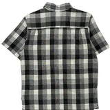 The North Face Checked Short Sleeve Shirt - Large Black & White Cotton