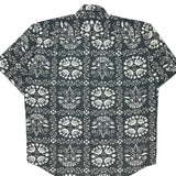 Guess Short Sleeve Shirt - Large Grey Cotton