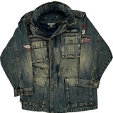 Age 7 Rocawear Denim Jacket - Large Dark Wash Cotton