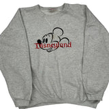 Made In USA Mickey Mouse Disney Graphic Sweatshirt - 2XL Gray Cotton