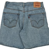 550 Levis Denim Shorts - 34W 9L Light Wash Denim