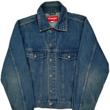 Wrangler Denim Jacket - Small Blue Denim