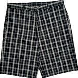 Dickies Checked Shorts - 36W 10L Black & White Cotton Blend