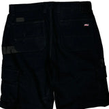 Dickies Cargo Shorts - 34W 10L Black Cotton Blend
