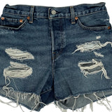 Levis Denim Shorts - 28W UK 8 Blue Denim