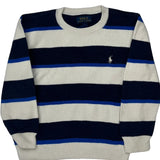 Age 5 Polo By Ralph Lauren Striped Sweatshirt - Small Blue Cotton