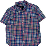 Age 3 Ralph Lauren Checked Short Sleeve Shirt - 3XS Multicoloured Cotton
