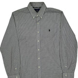 Ralph Lauren Checked Shirt - Large Black & White Cotton