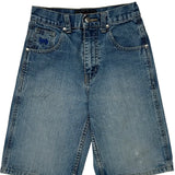 Age 8 Phat Farm Graphic Denim Shorts - Small Blue Cotton