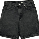Orange Tab Levis Denim Shorts - 30W UK 12 Black Cotton