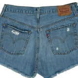 Levis Denim Shorts - 31W UK 12 Light Wash Cotton