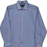 Tommy Hilfiger Slim Fit Shirt - Large Blue Cotton