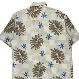 Puritan Floral Hawaiian Shirt - Large Blue Viscose