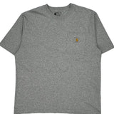 Carhartt T-Shirt - Large Grey Cotton