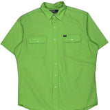 Polo By Ralph Lauren Short Sleeve Shirt - Large Green Cotton