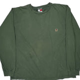 Tommy Hilfiger Long Sleeve T-Shirt - 2XL Green Cotton