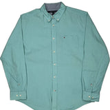 Tommy Hilfiger Shirt - Large Green Cotton