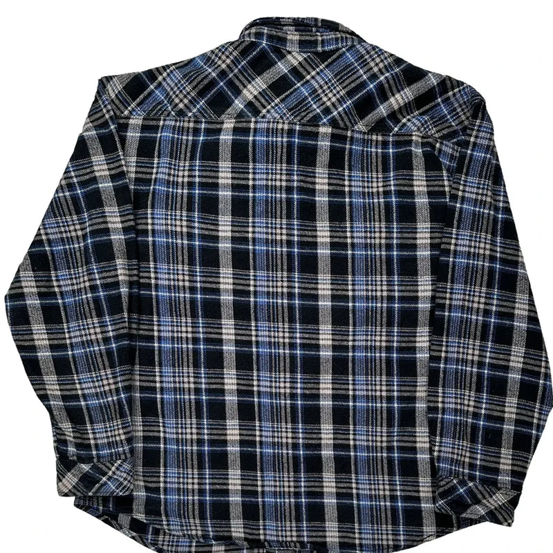 Dickies Checked Flannel Shirt - 2XL Black Cotton