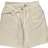 Levis Denim Shorts - 29W 10L White Cotton