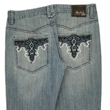 Antik Denim Boot Cut Jeans - 32W UK 12 Light Wash Cotton