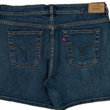 Levis Denim Shorts - 34W UK 14 Blue Cotton Blend