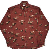 Columbia Patterned Shirt - 2XL Red Cotton