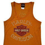 Roatan Honduras Harley Davidson Tank Top - Medium Orange Cotton