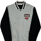Tampa Bay Buccaneers Jh Designs Nfl Varsity Jacket - XL Grey Cotton Blend