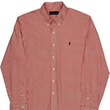 Ralph Lauren Striped Shirt - XL Red Cotton