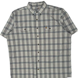 Carhartt Checked Short Sleeve Shirt - 2XL Grey Cotton