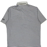 Ralph Lauren Striped Polo Shirt - Large Blue Cotton