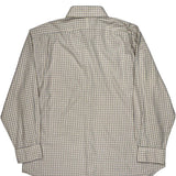 Regent Classic Fit Polo By Ralph Lauren Checked Shirt - XL Beige Cotton