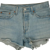 Levis Denim Shorts - 28W UK 8 Light Wash Cotton