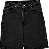 550 Orange Tab Levis Denim Shorts - 32W 9L Black Cotton