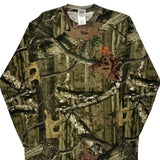 Mossy Oak Camo Long Sleeve T-Shirt - Medium Khaki Cotton