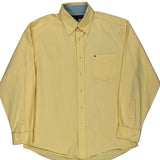 Tommy Hilfiger Shirt - Large Yellow Cotton