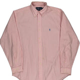 Ralph Lauren Striped Shirt - Large Pink Cotton