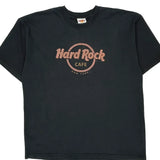 Hard Rock Cafe Graphic T-Shirt - XL Black Cotton