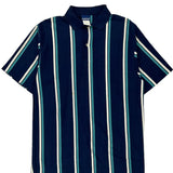 Puritan Single Stitch Polo Shirt - Large Navy Cotton Blend