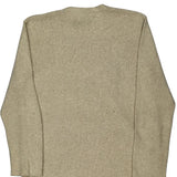 Ralph Lauren V-Neck Jumper - Large Beige Cotton Blend