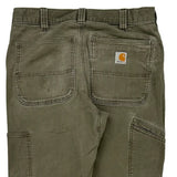 Carhartt Double Knee Carpenter Trousers - 32W 29L Khaki Cotton