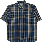 Carhartt Checked Short Sleeve Shirt - Large White Cotton