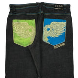 Eagle Embroidery Coogi Jeans - 42W 35L Blue Denim